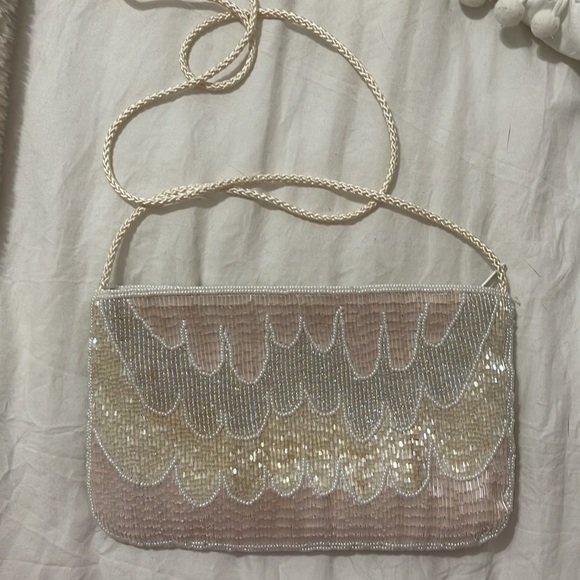 VINTAGE LORD & TAYLOR RETRO ART DECO SEQUINS BEADED BAG - Picture 10 of 10